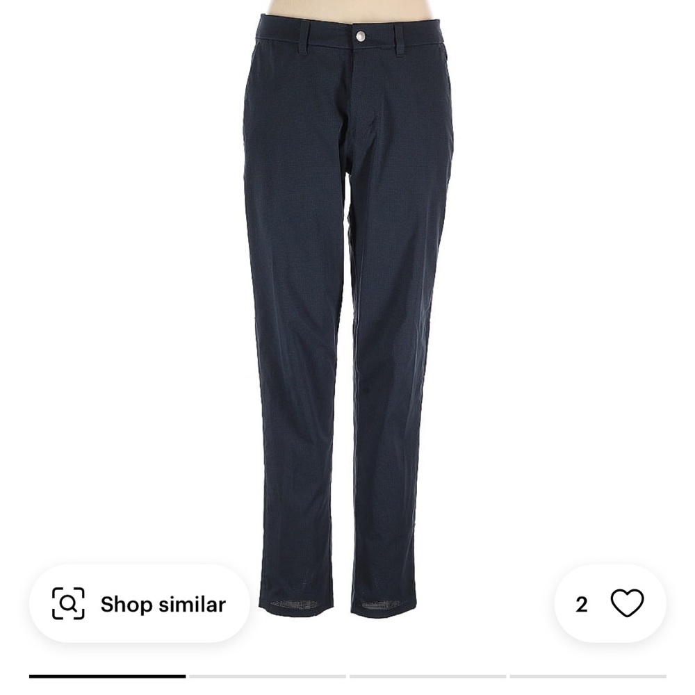 Lululemon Athletica Dark Blue Straight Leg Pants Very Good Condition Size 34